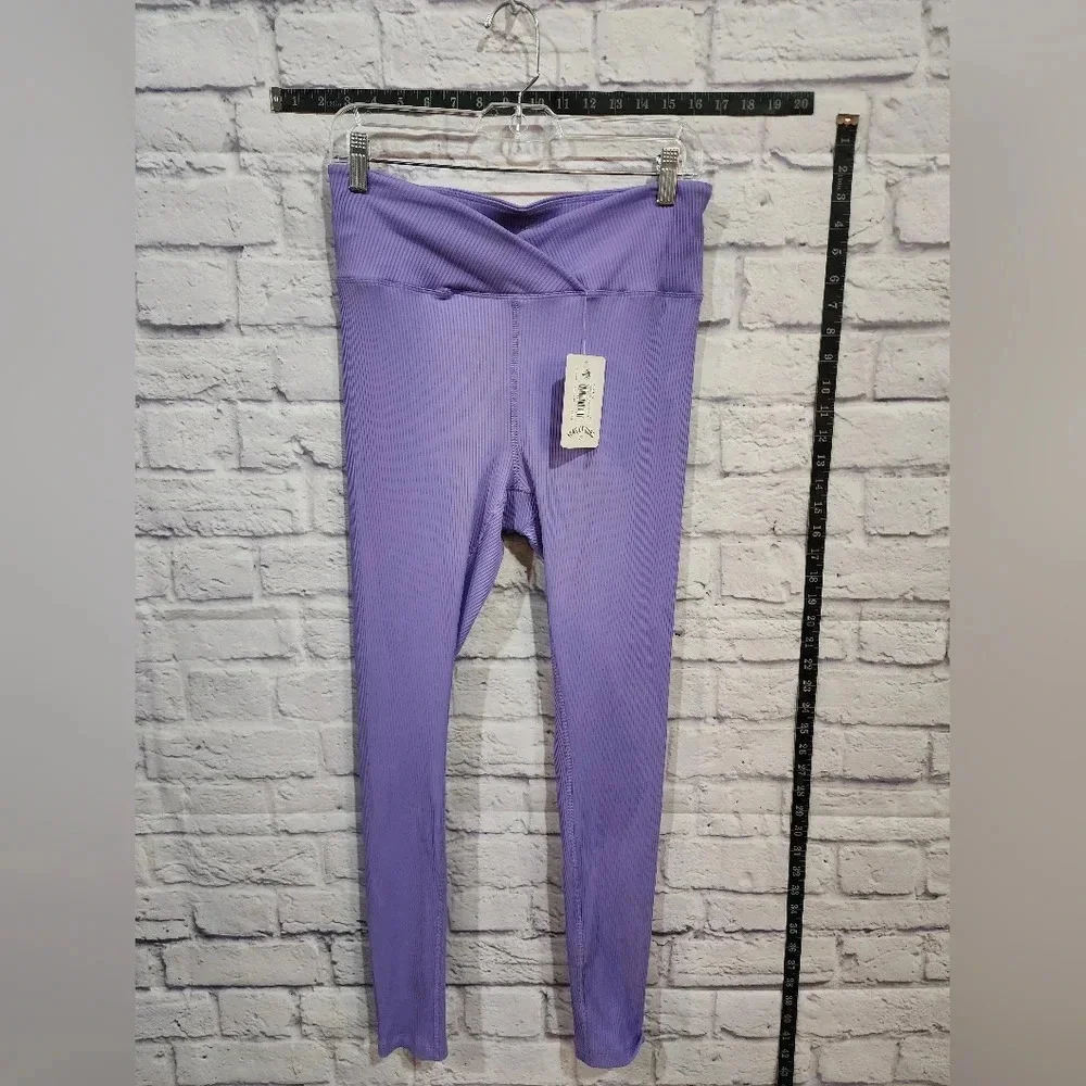 Year of Ours Veronica Ribbed High Waisted Leggings Size XL NEW